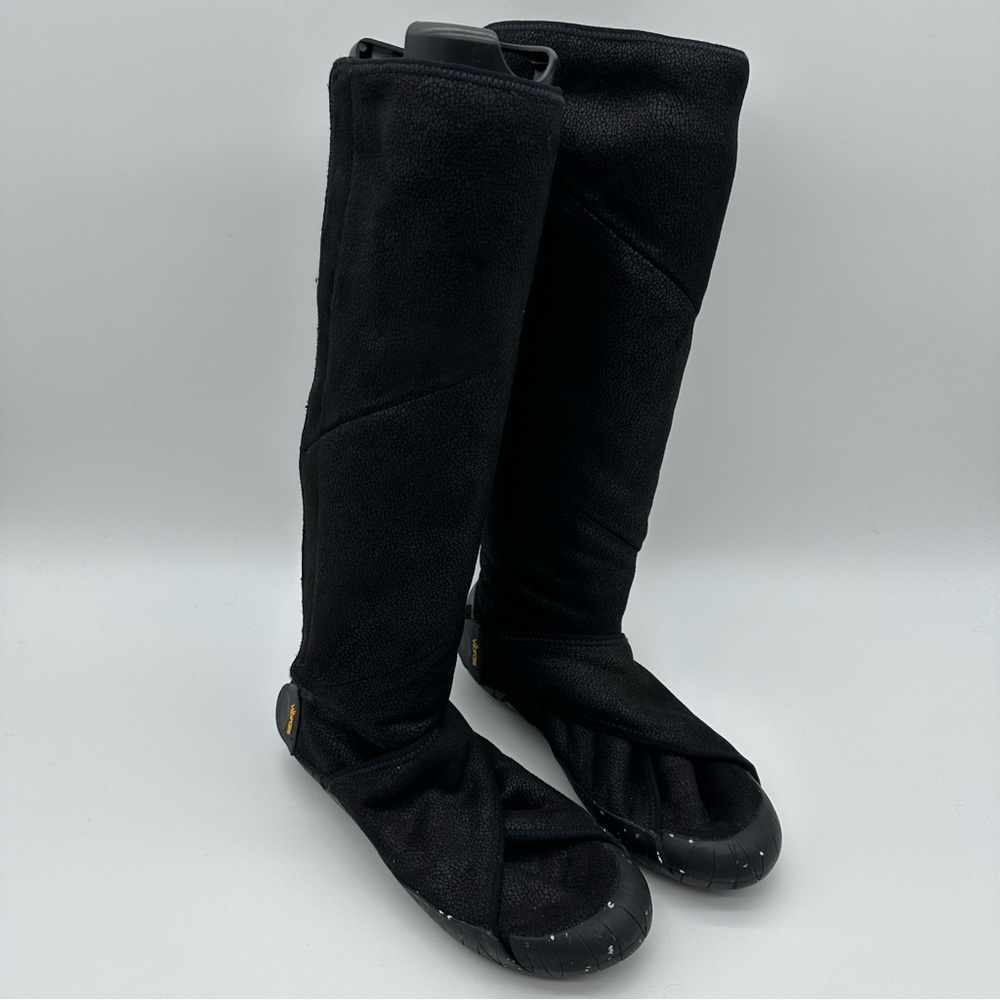 Vibram Furoshiki Shearling Knee High Black Boots